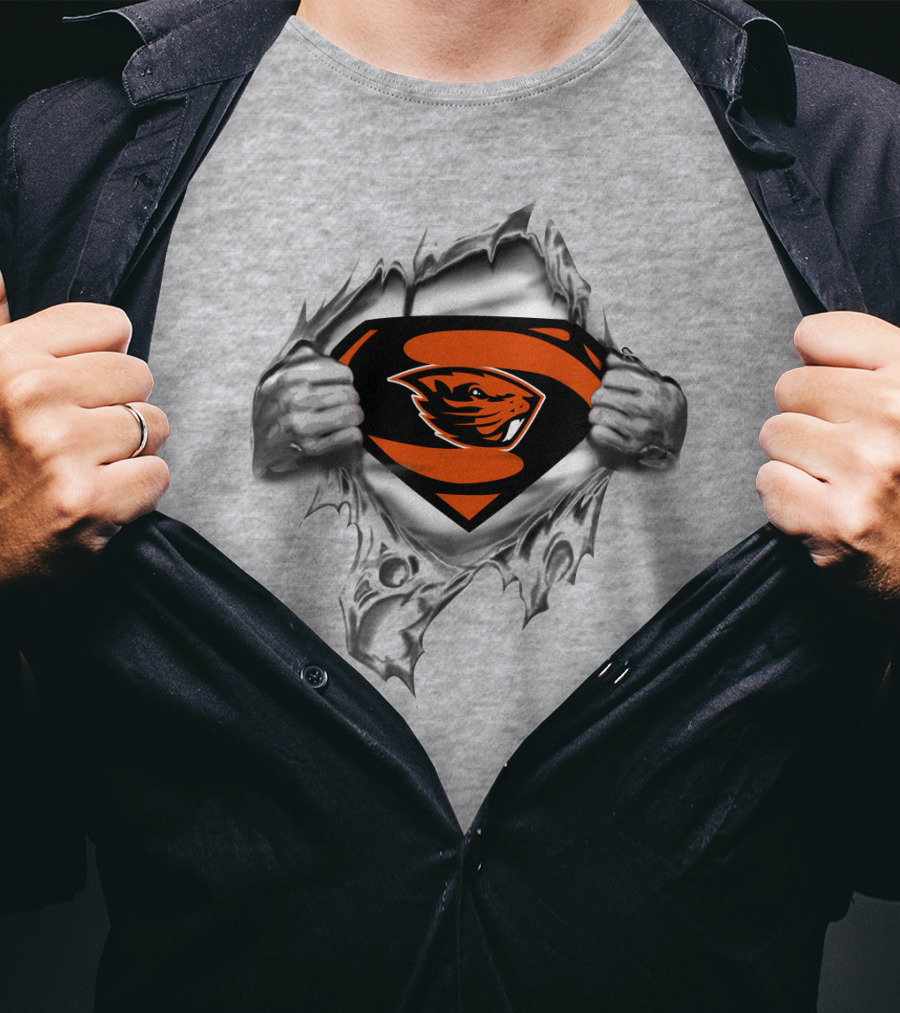 Oregon State Beavers Superhero Emblem T-Shirt