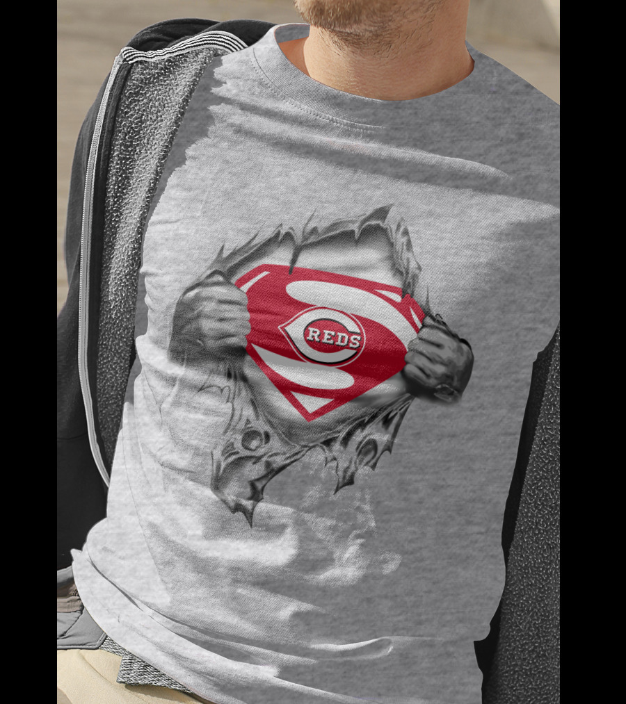 Cincinnati Reds Superhero Emblem T-Shirt