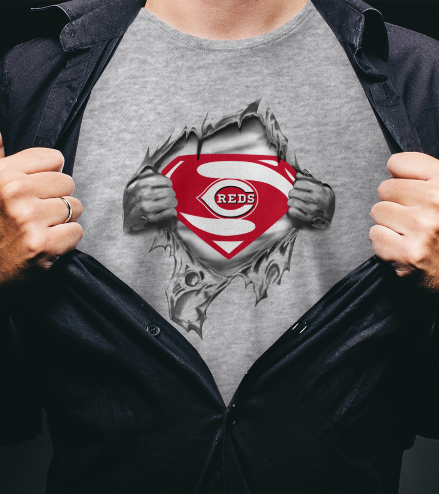 Cincinnati Reds Superhero Emblem T-Shirt