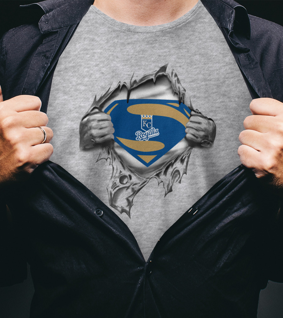 KC Royals Superman Logo Tear-Out T-Shirt