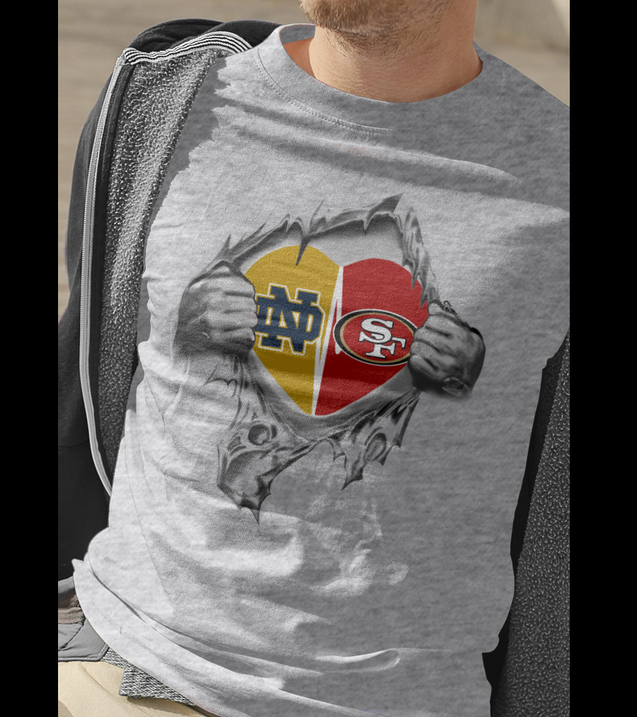 Notre Dame 49ers Heart T-Shirt