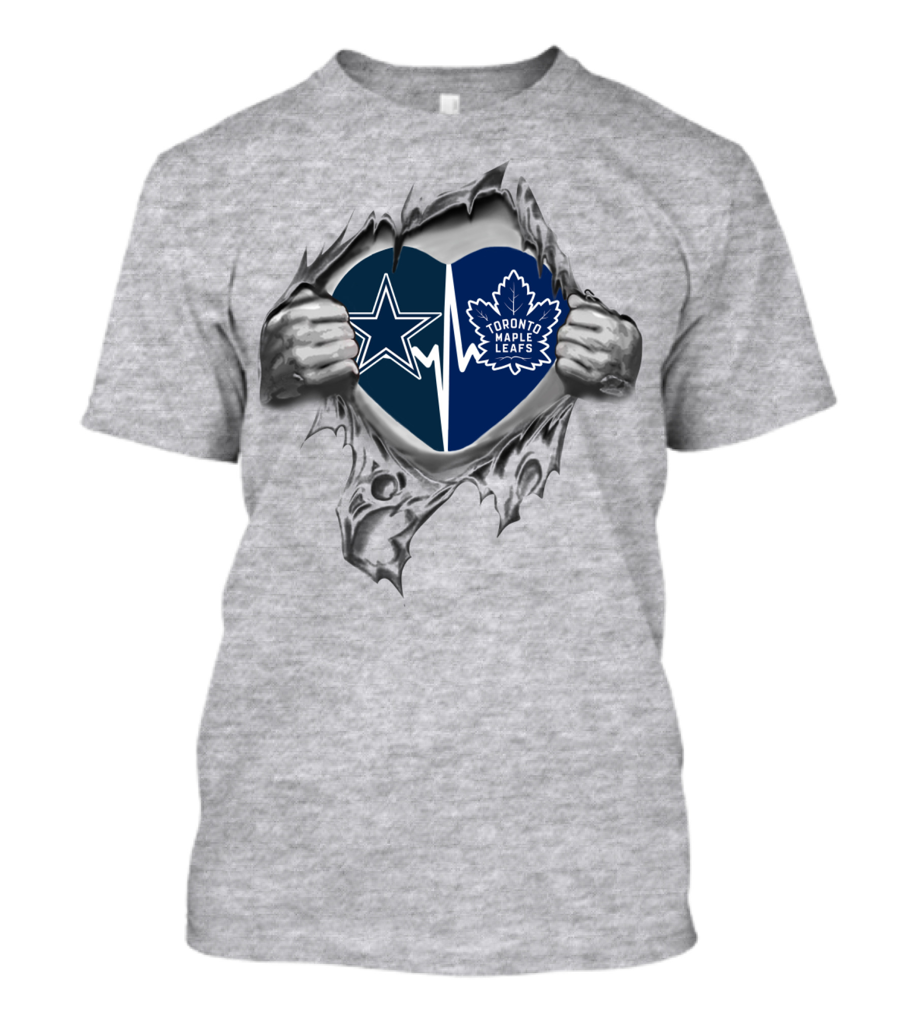 Cowboys Toronto Maple Leafs Heart T-Shirt