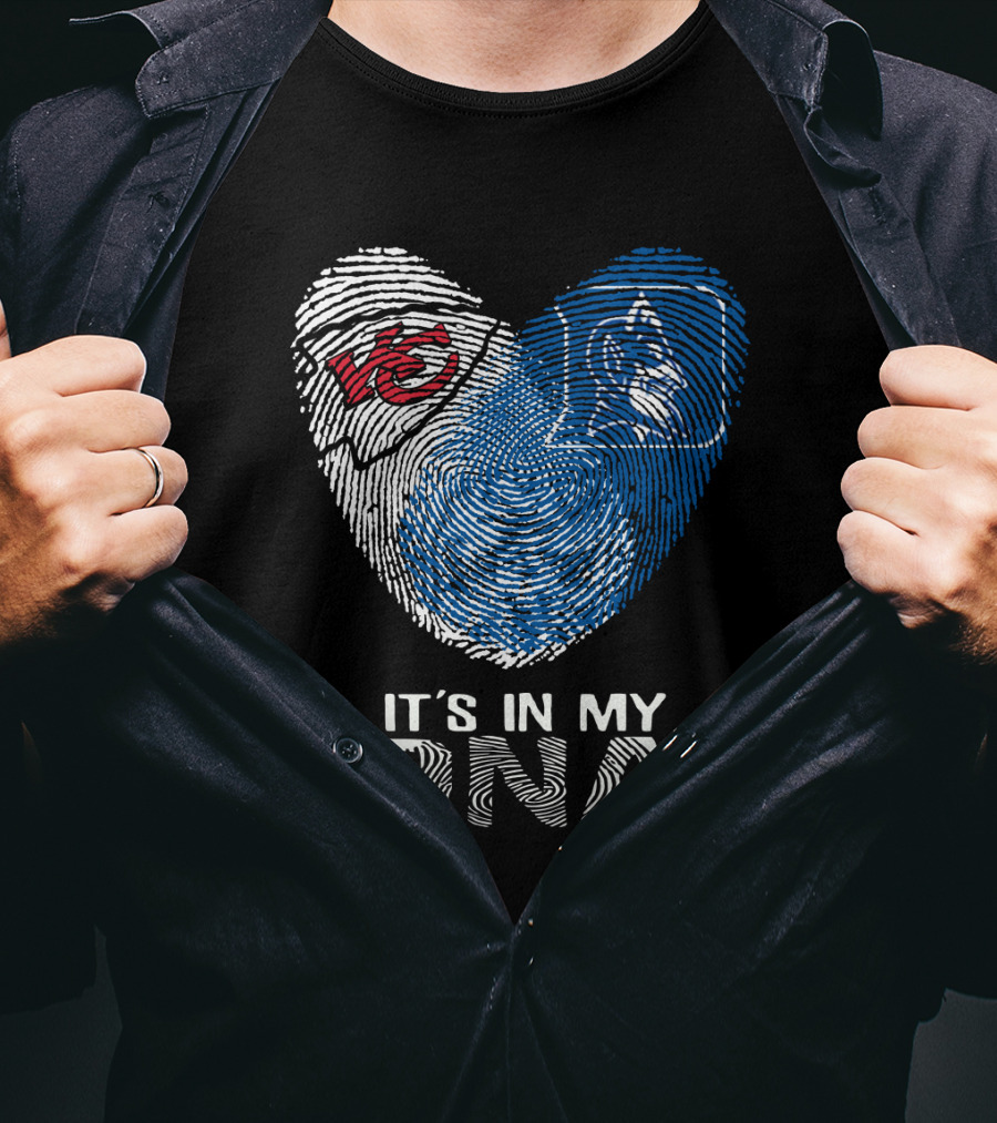 Chiefs Duke It's In My Dna Fingerprint Heart T-Shirt