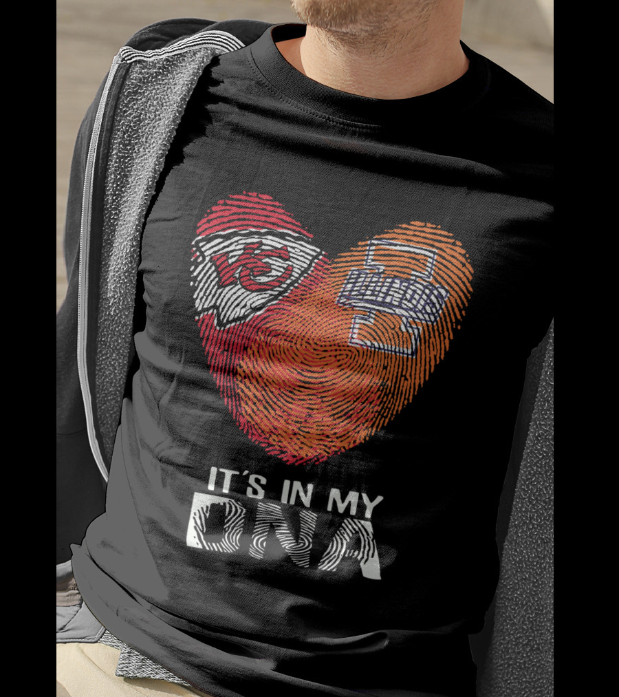 Chiefs Illinois It's In My DNA Fingerprint Kansas City Football T-Shirt