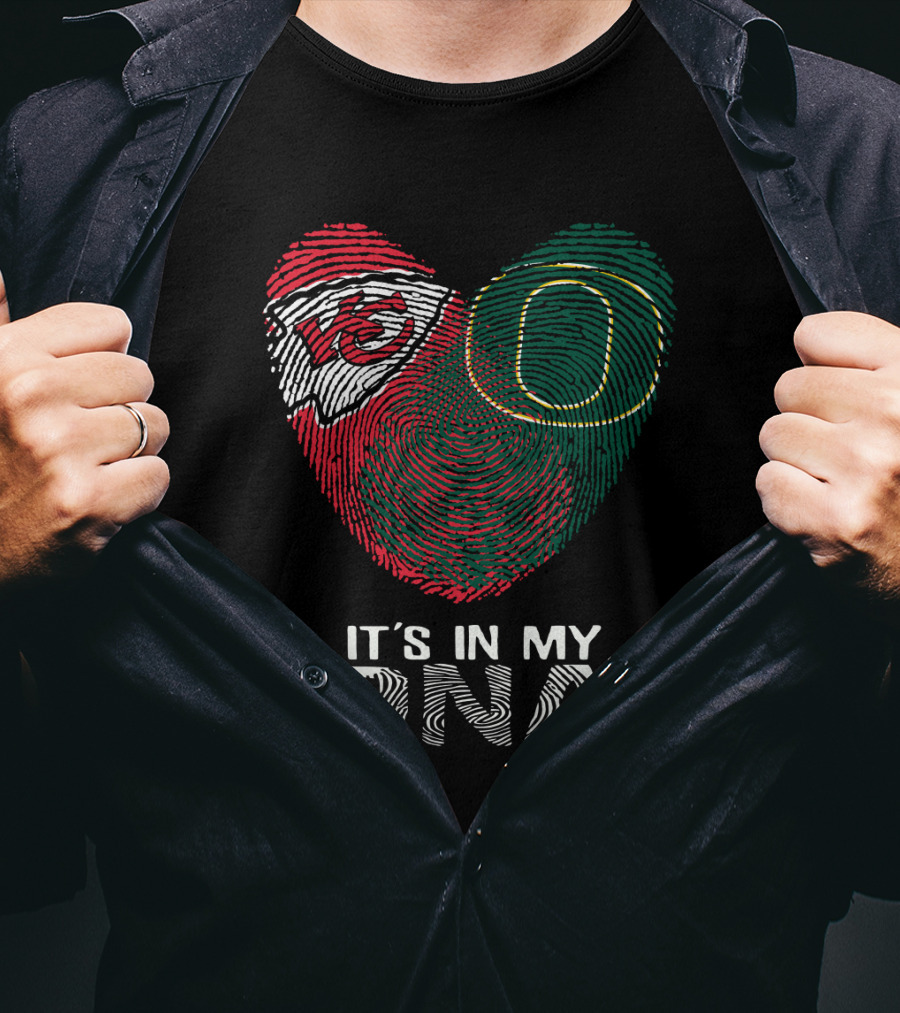 Kansas City Chiefs Oregon Ducks It's In My Dna T-Shirt