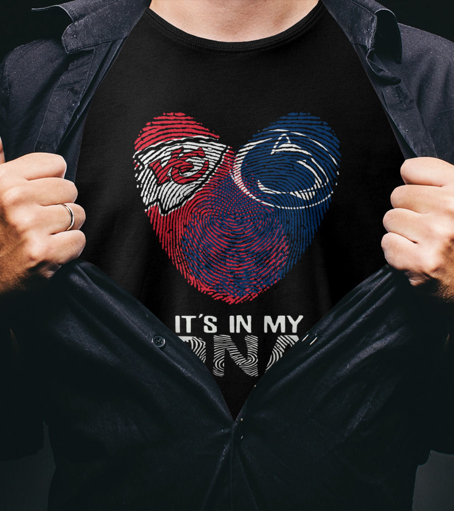 Chiefs Penn State It's In My DNA Fingerprint Heart T-Shirt