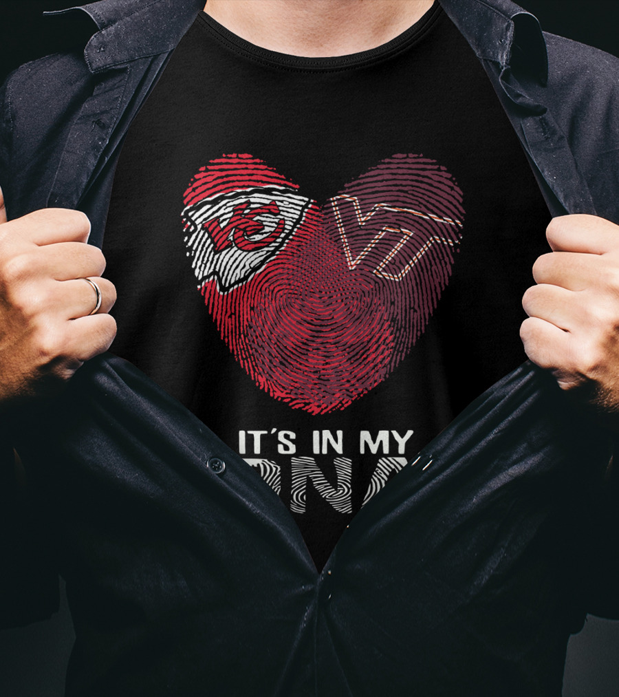 Chiefs Vt Fingerprint Heart It's In My Dna T-Shirt