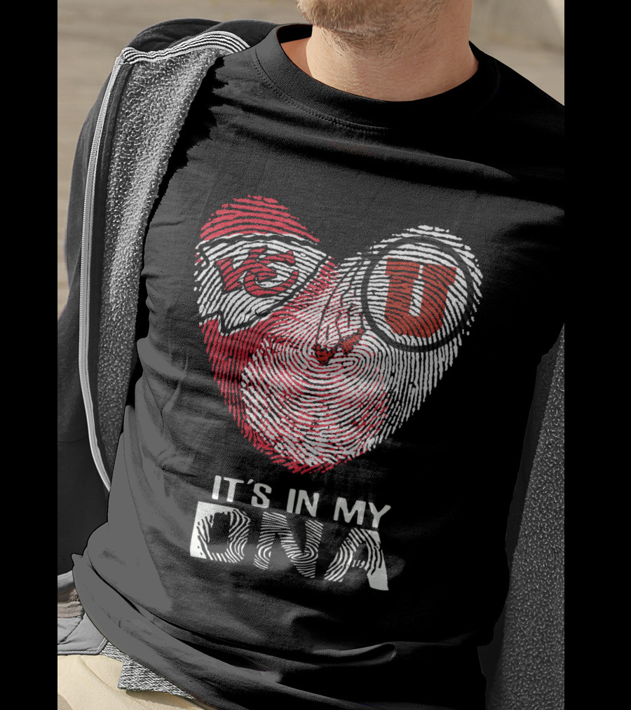 Chiefs Utah Utes It's In My Dna Fingerprint Heart U T-Shirt