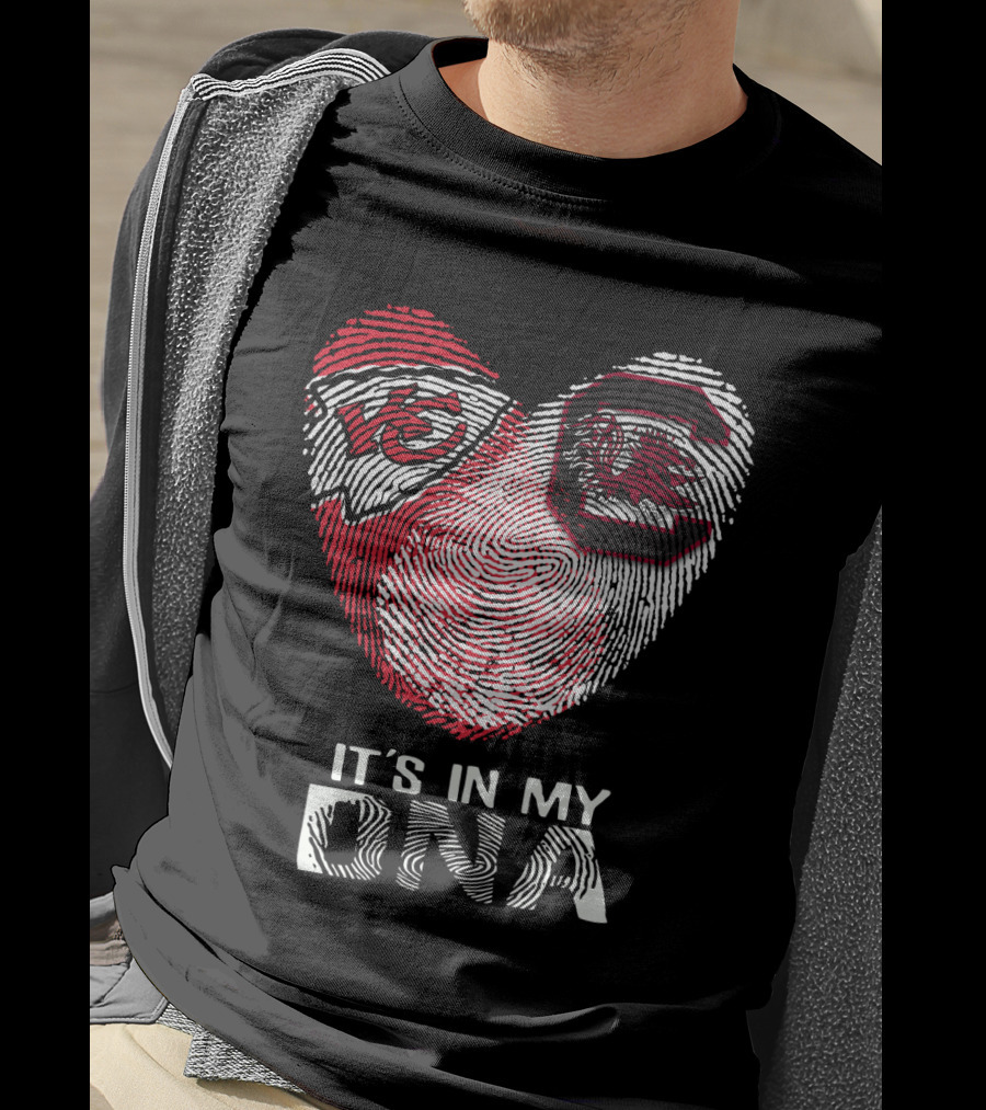 Chiefs Gamecocks Fingerprint It's In My DNA T-Shirt