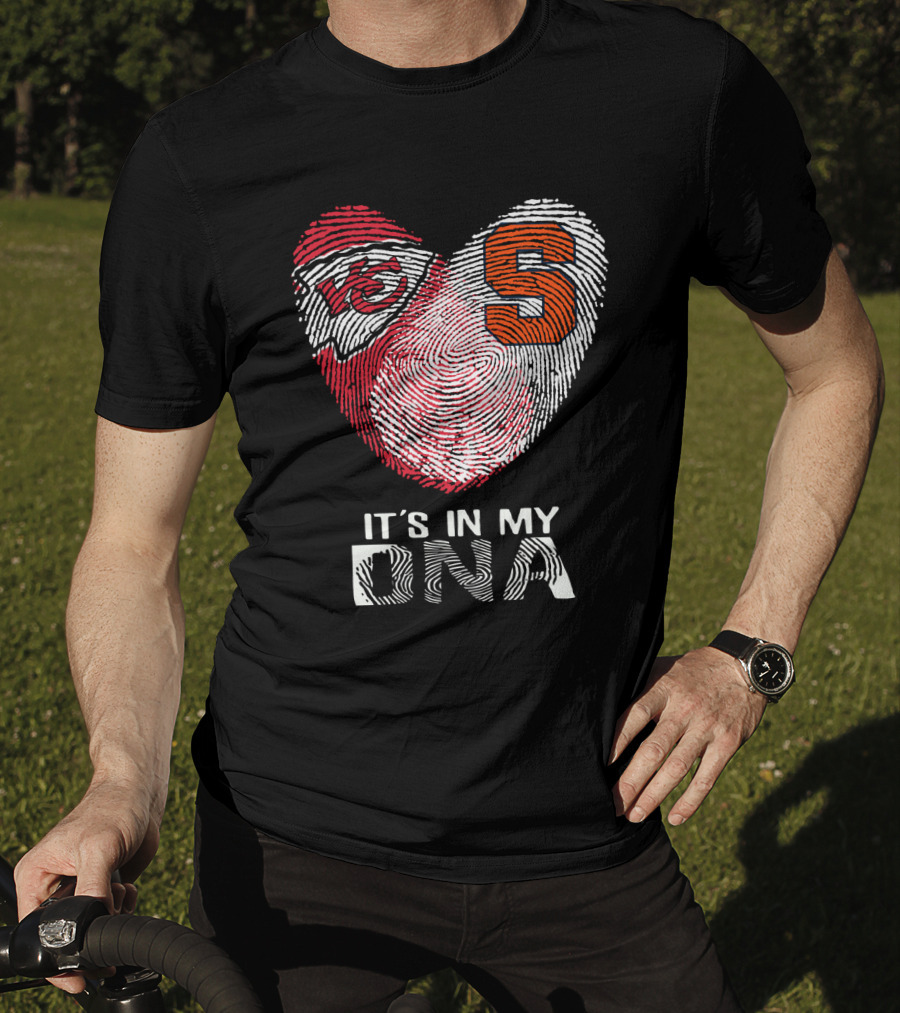Chiefs Syracuse It's In My Dna Fingerprint Heart T-Shirt