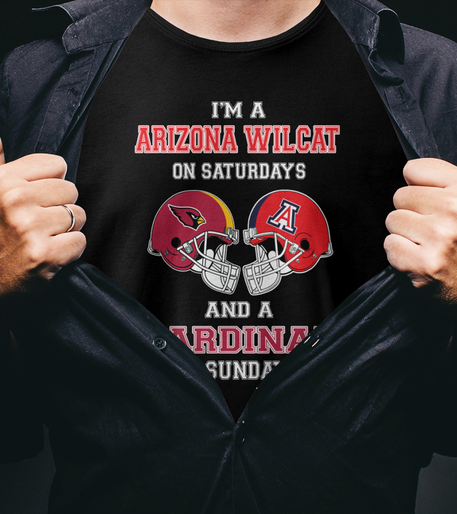 Arizona Wildcat On Saturdays Cardinal On Sundays T-Shirt