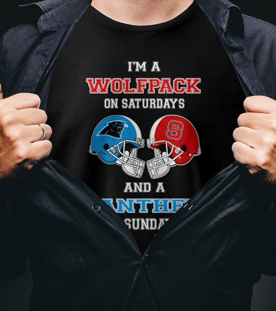 I'm A Wolfpack On Saturdays And A Panther On Sundays T-Shirt