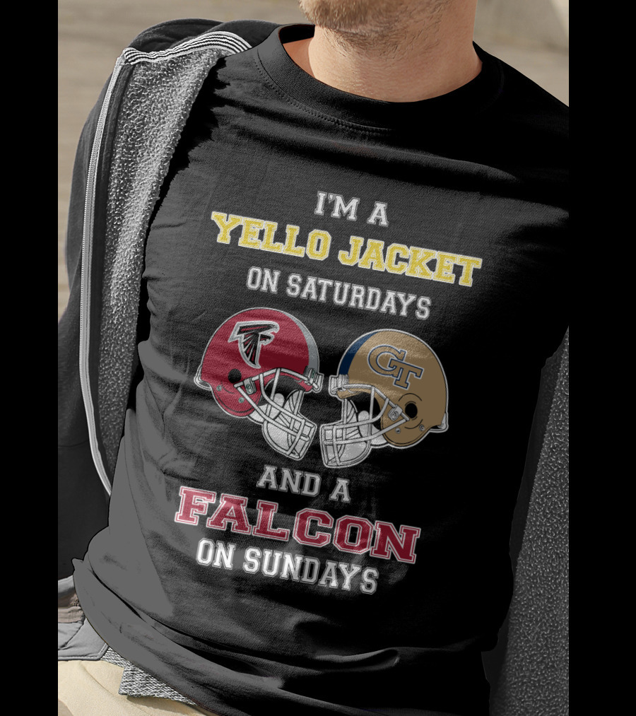 I'm A Yello Jacket On Saturdays And A Falcon On Sundays T-Shirt