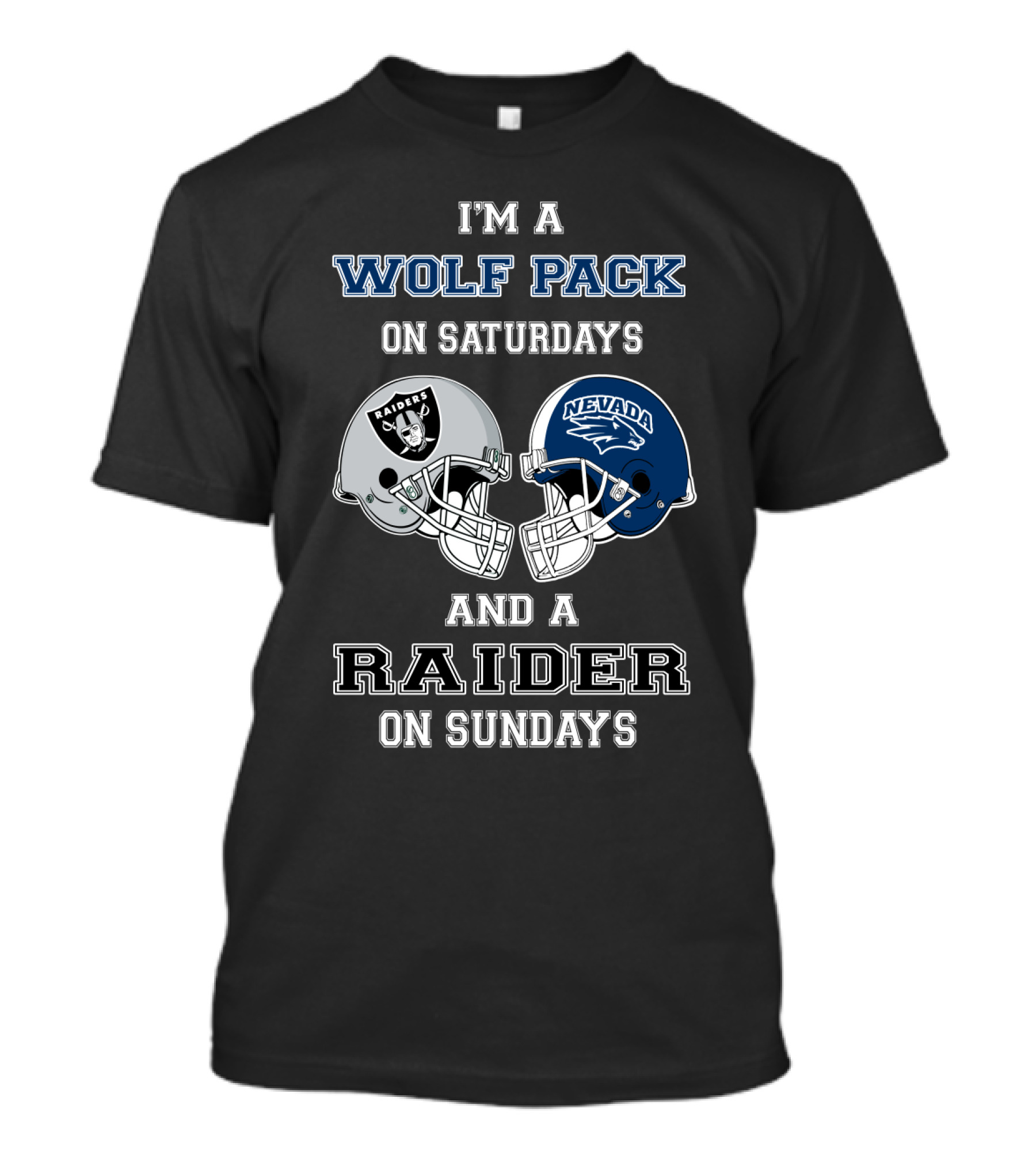 I'm A Wolf Pack On Saturdays And A Raider On Sundays T-Shirt