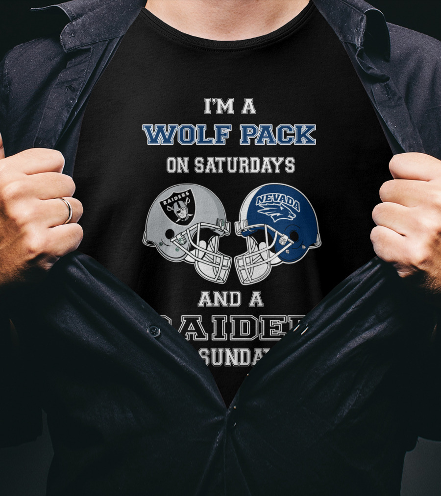 I'm A Wolf Pack On Saturdays And A Raider On Sundays T-Shirt