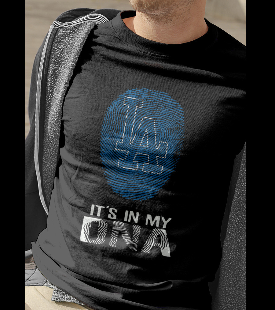 Los Angeles Dodgers It's In My DNA Fingerprint T-Shirt