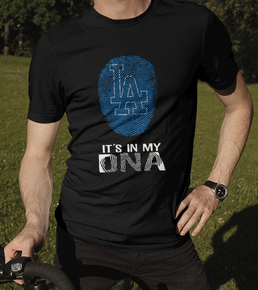 Los Angeles Dodgers It's In My DNA Fingerprint T-Shirt