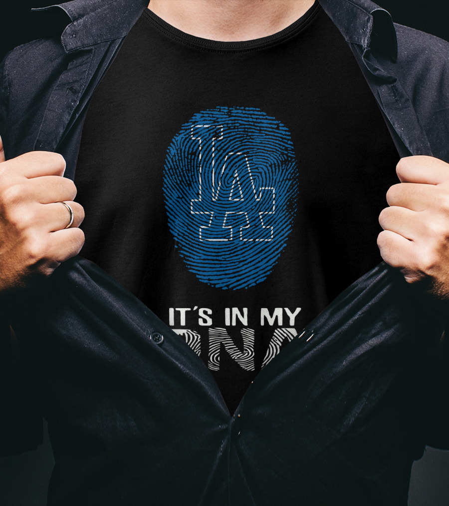 Los Angeles Dodgers It's In My DNA Fingerprint T-Shirt