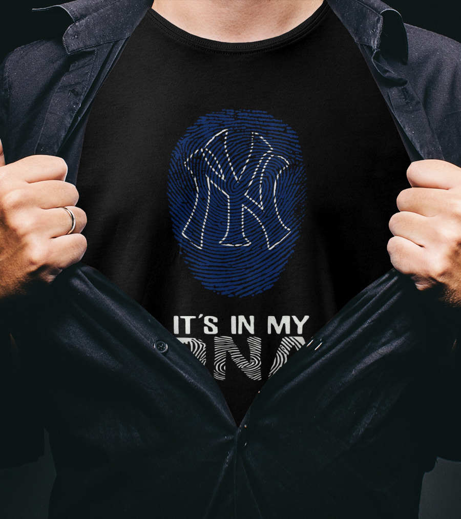 Yankees It's In My DNA Fingerprint T-Shirt