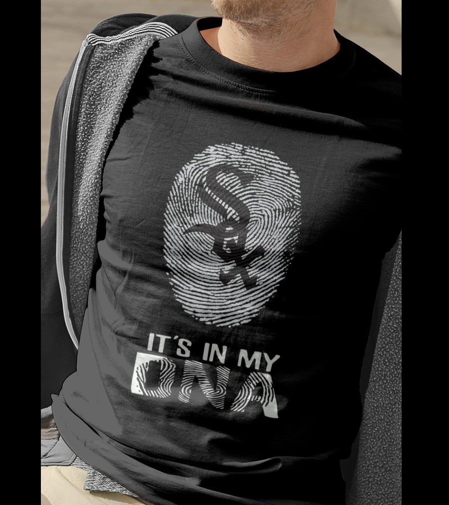 White Sox Logo It's In My DNA Fingerprint T-Shirt