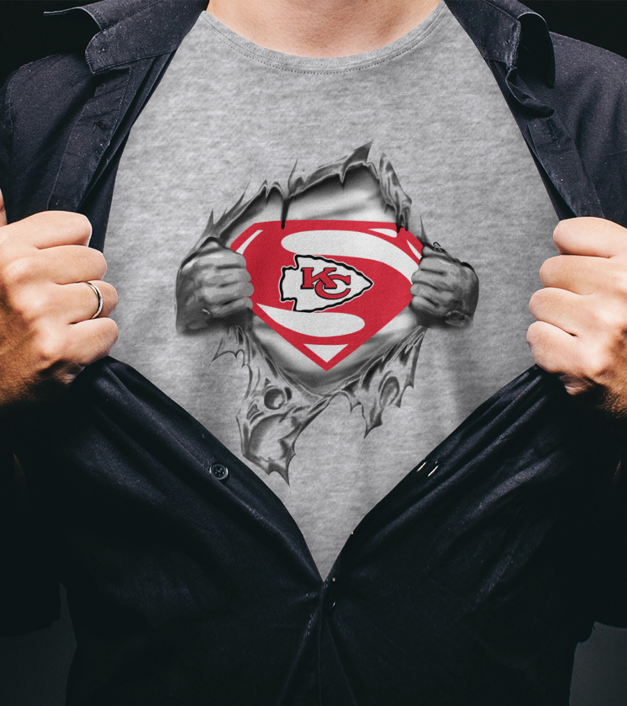 Kansas City Chiefs Superman Logo Reveal T-Shirt