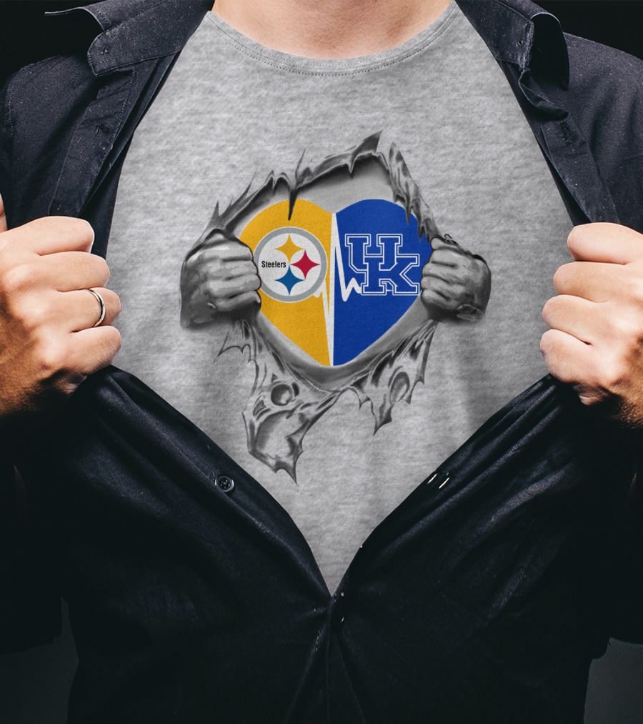 Steelers Uk Kentucky Heart Nfl T-Shirt
