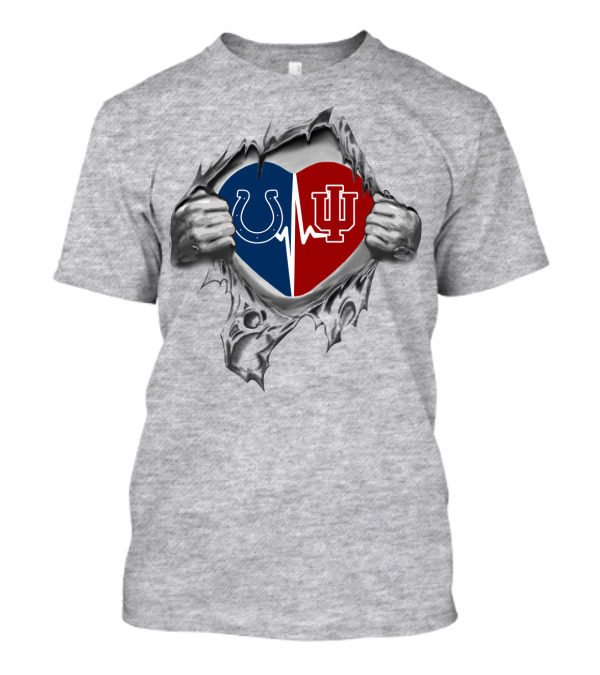 Colts Hoosiers Heartbeat Symbol Of Devotion And Pride T-Shirt