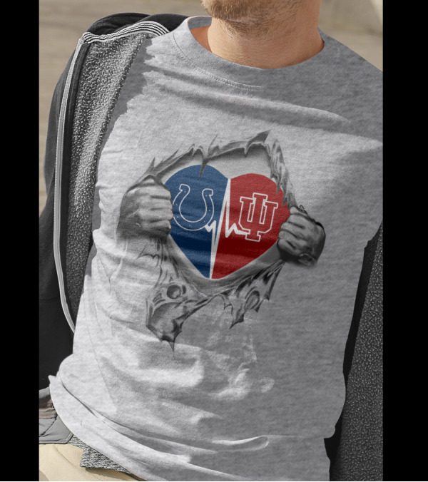 Colts Hoosiers Heartbeat Symbol Of Devotion And Pride T-Shirt