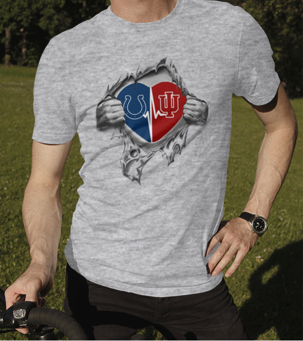 Colts Hoosiers Heartbeat Symbol Of Devotion And Pride T-Shirt