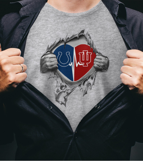 Colts Hoosiers Heartbeat Symbol Of Devotion And Pride T-Shirt