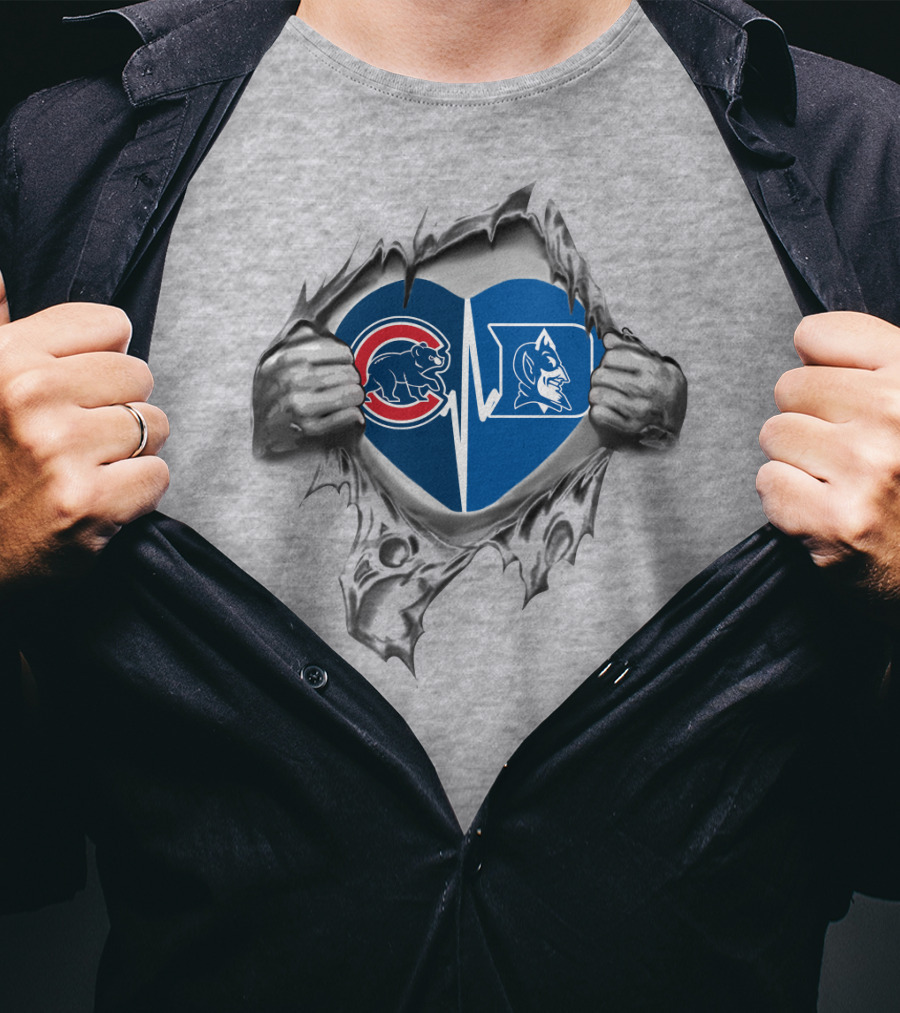 Cubs Duke Heartbeat Passion Logo Split T-Shirt