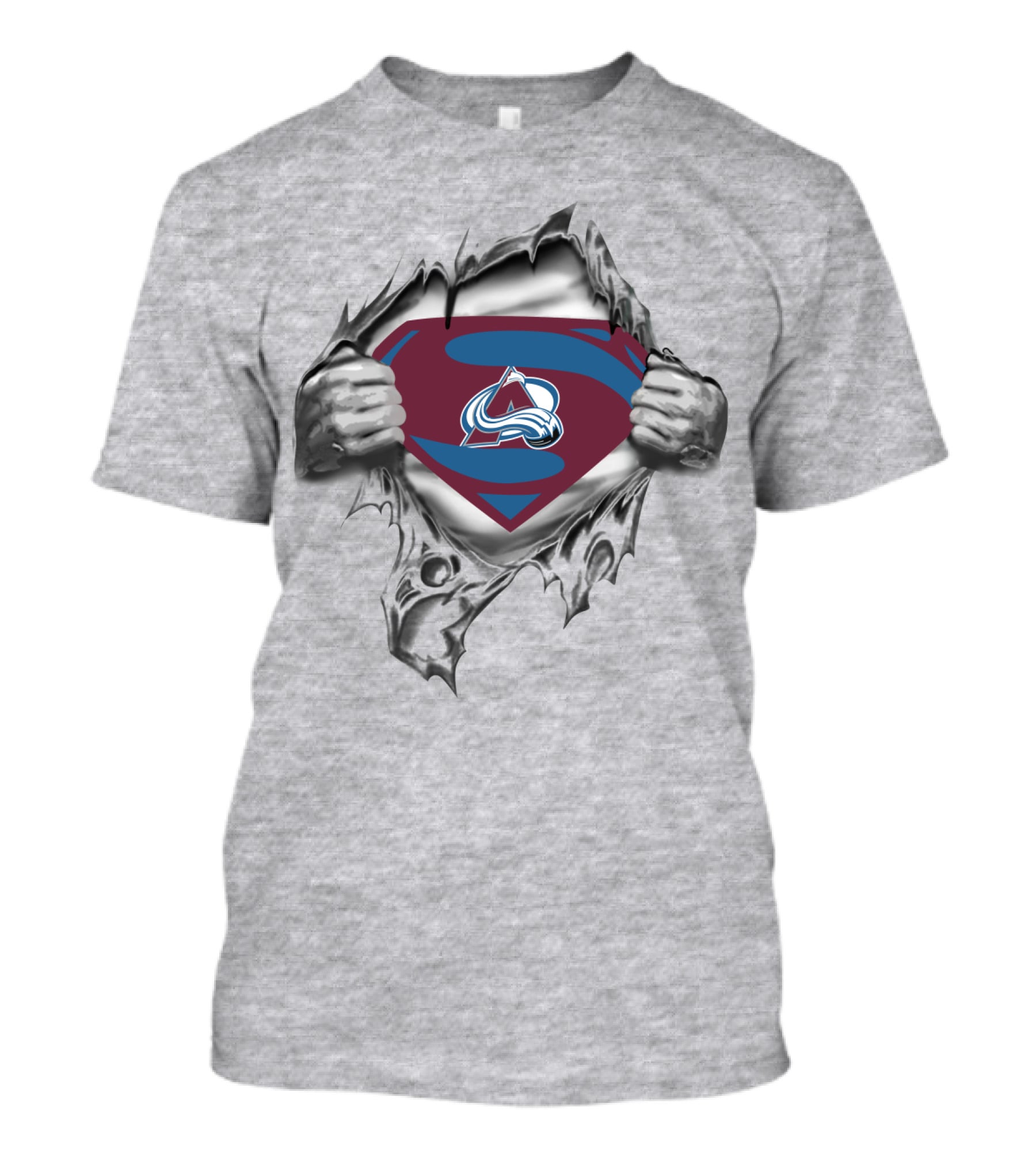 Avalanche Super Man Colorado Logo Pullover Crest T-Shirt