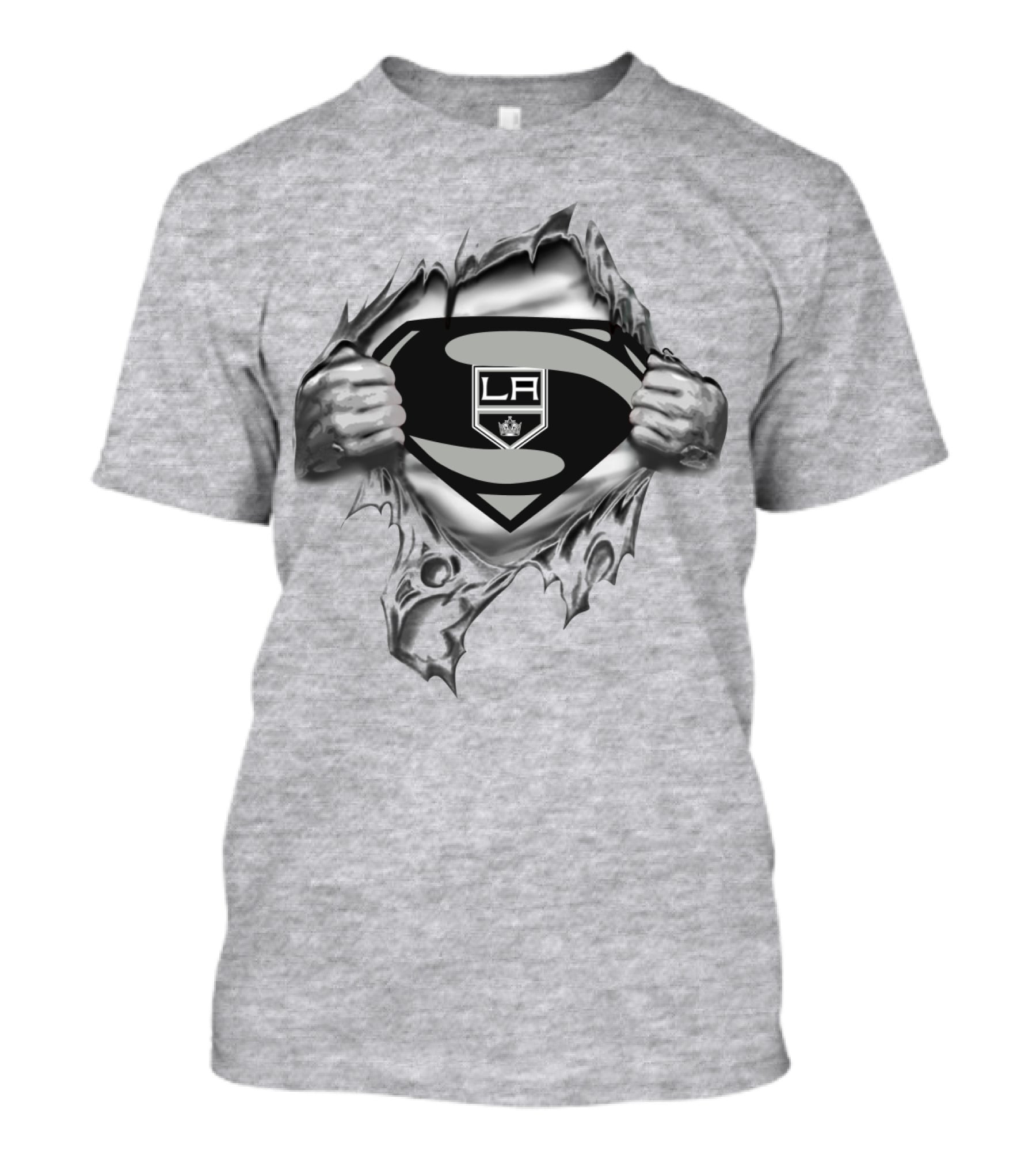 La Kings Shield Emblem Revealed Superhero Style T-Shirt