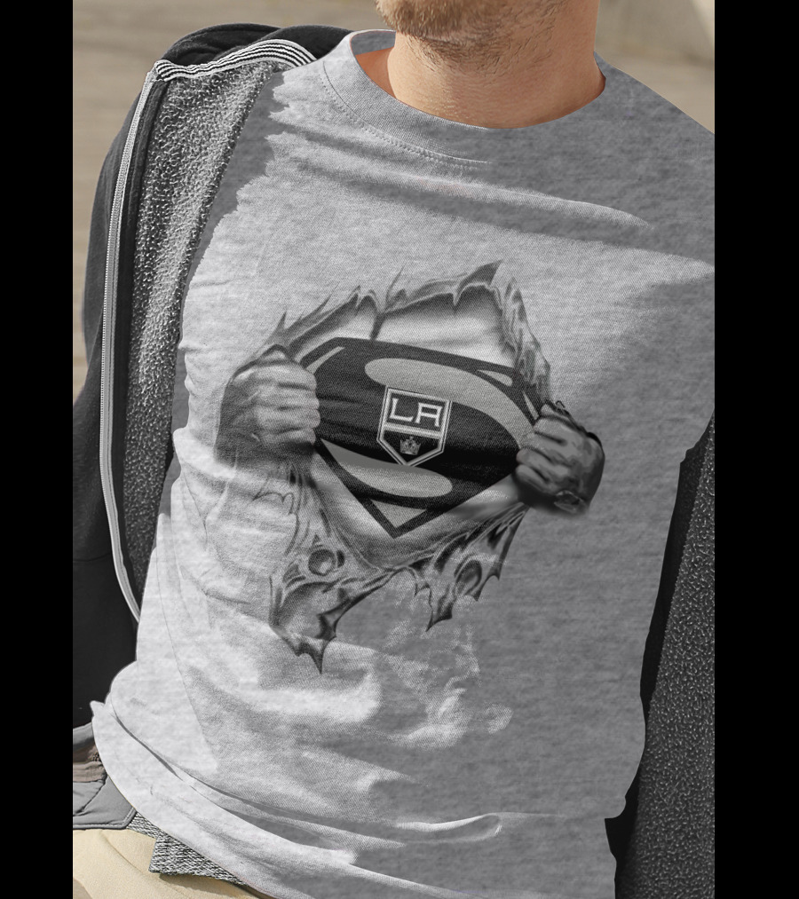 La Kings Shield Emblem Revealed Superhero Style T-Shirt