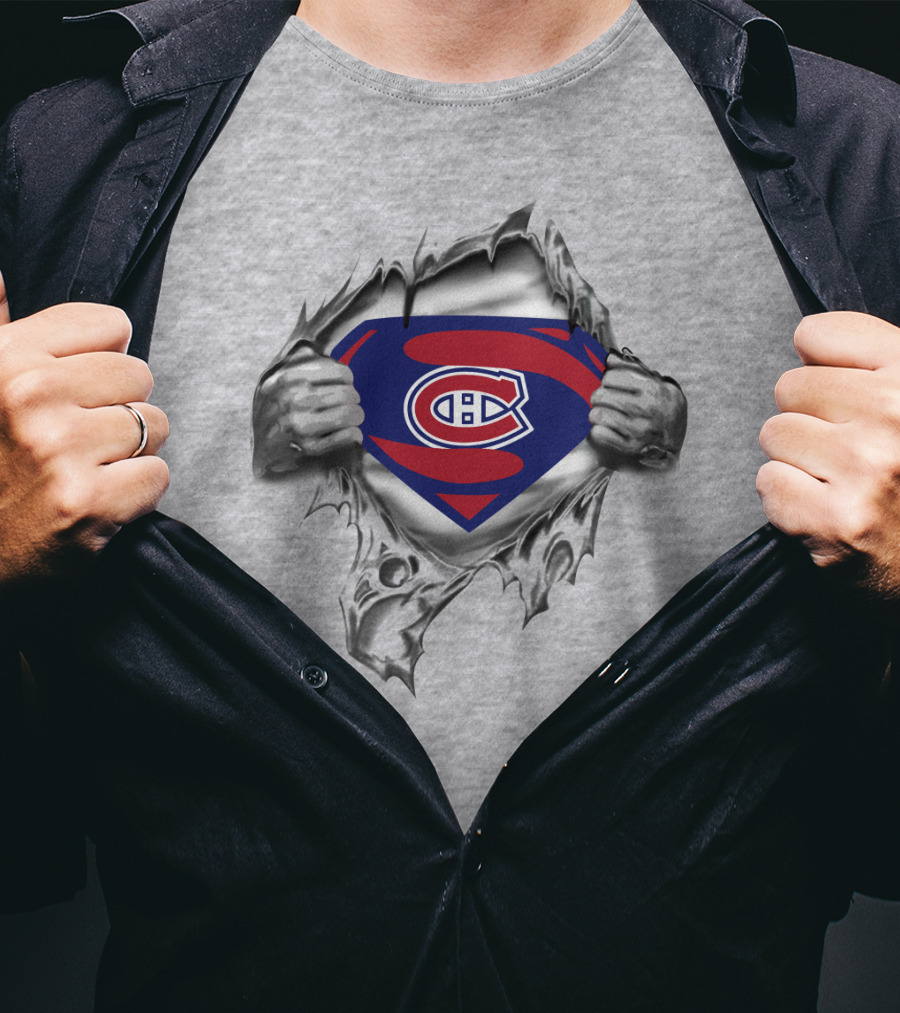 Montréal Canadiens Superman Crest Pullover T-Shirt
