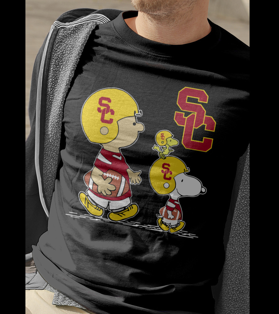Snoopy USC Trojans Football SC T-Shirt