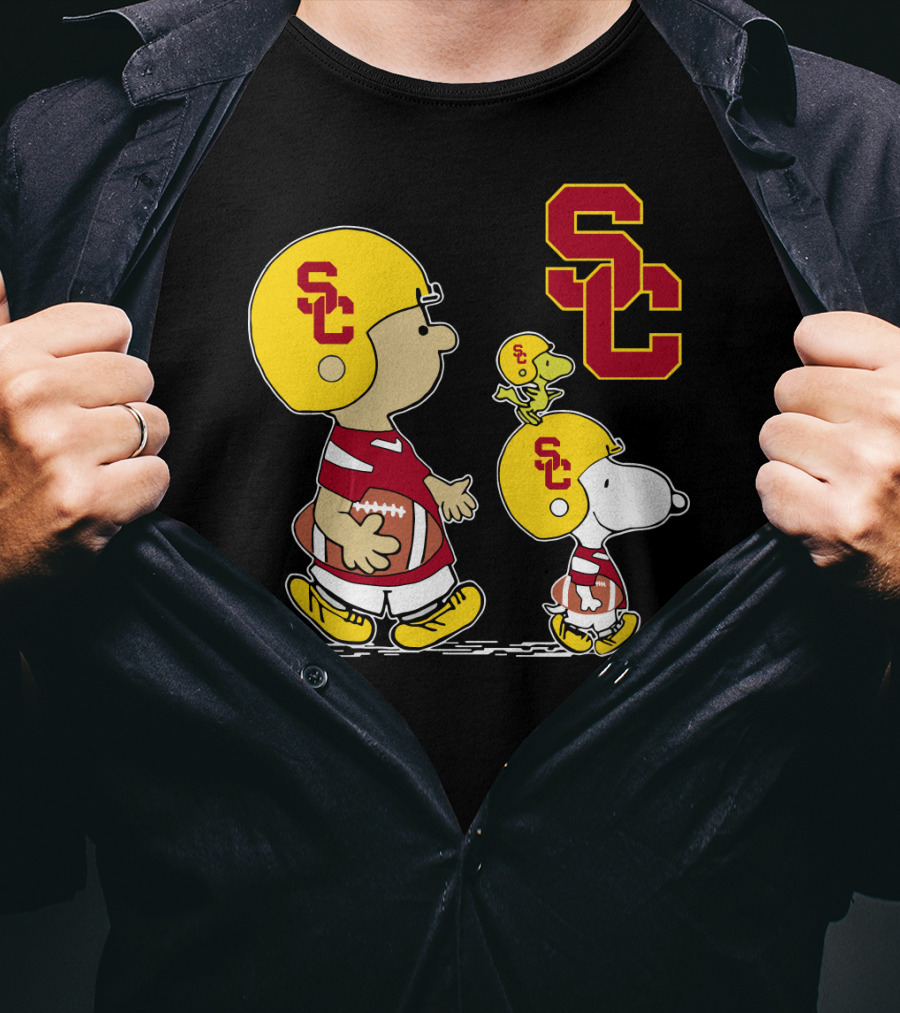 Snoopy USC Trojans Football SC T-Shirt