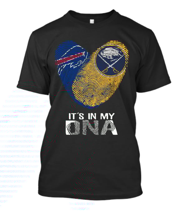 Buffalo Bills Sabres It's In My DNA Fingerprint Heart T-Shirt