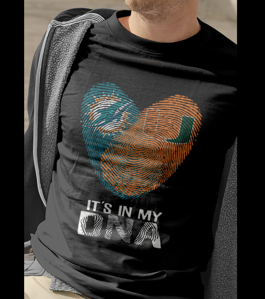 Miami Dolphins Hurricanes It's In My DNA T-Shirt
