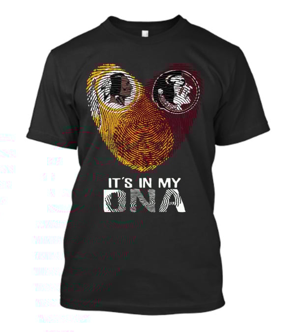 Redskins Seminoles It's In My Dna Fingerprint Logos T-Shirt