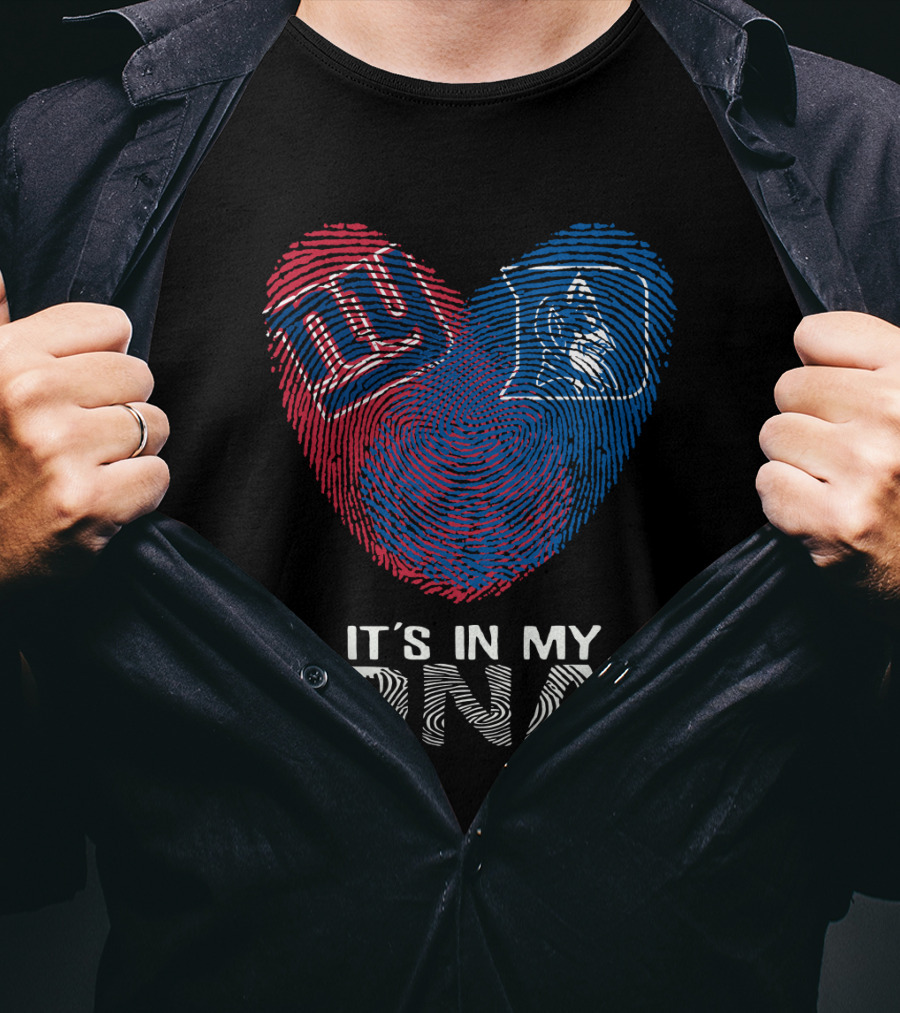 It's In My DNA Giants Duke Fingerprint Heart T-Shirt