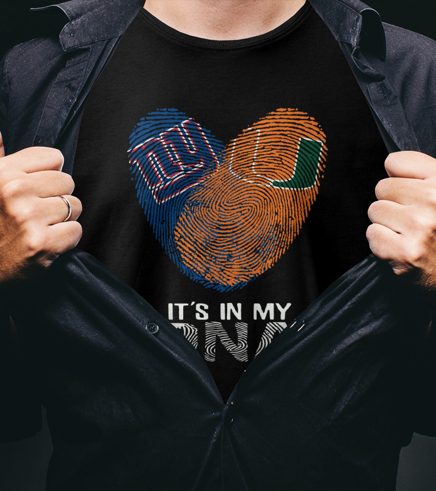 New York Giants Miami Hurricanes It's In My DNA T-Shirt