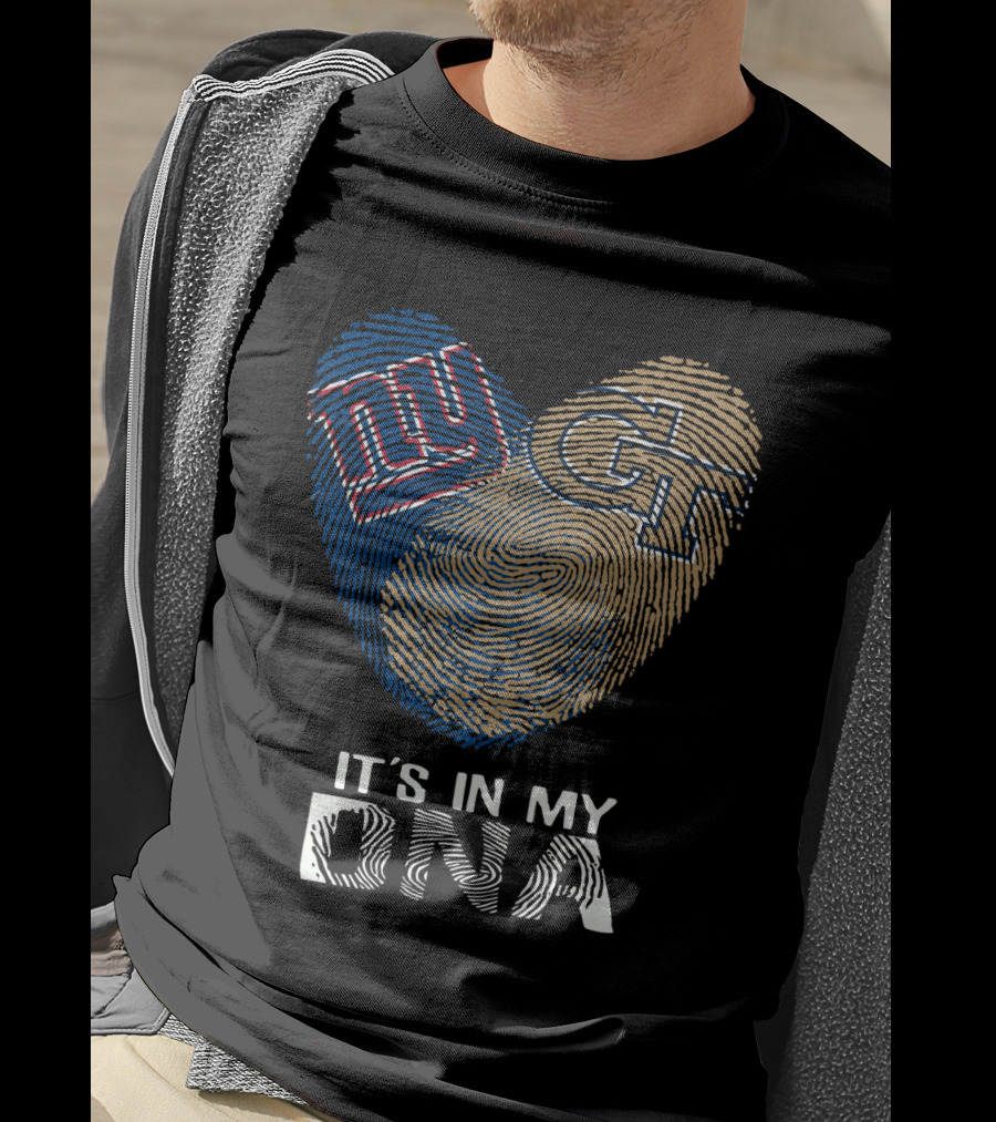Ny Giants Gt It's In My DNA Fingerprint Heart T-Shirt