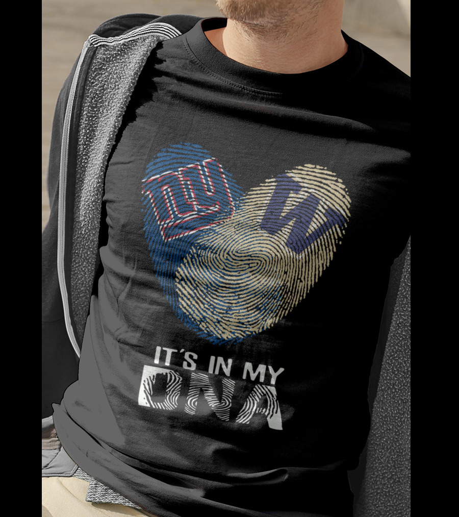 Giants Huskies It's In My DNA Fingerprint T-Shirt