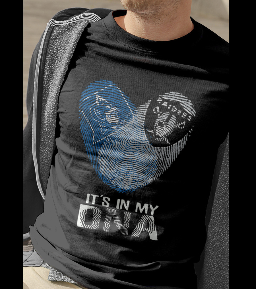 Raiders Duke It's In My DNA Fingerprint Heart T-Shirt