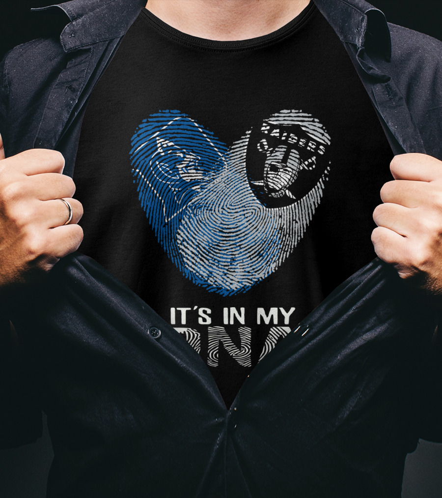 Raiders Duke It's In My DNA Fingerprint Heart T-Shirt