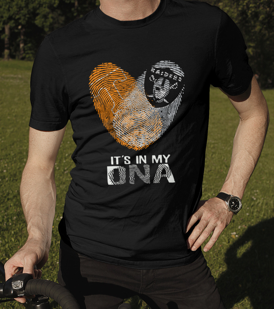 Raiders It's In My DNA Fingerprint Heart T-Shirt