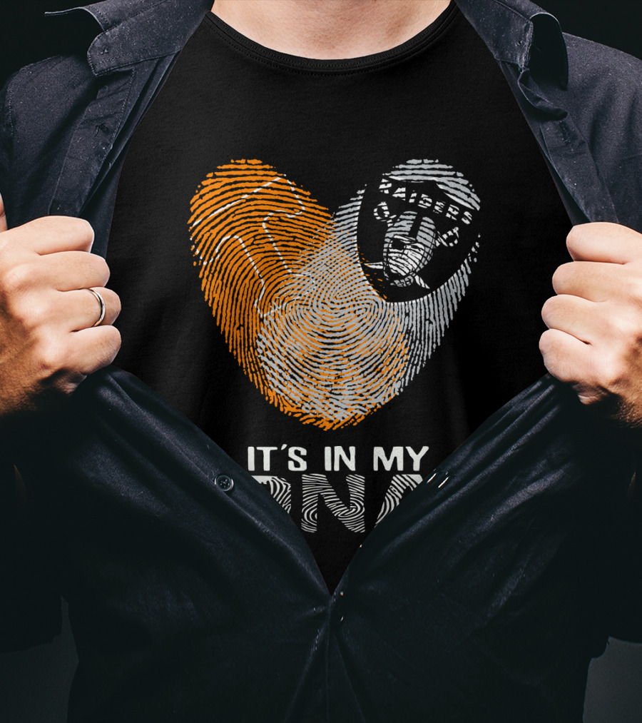 Raiders It's In My DNA Fingerprint Heart T-Shirt