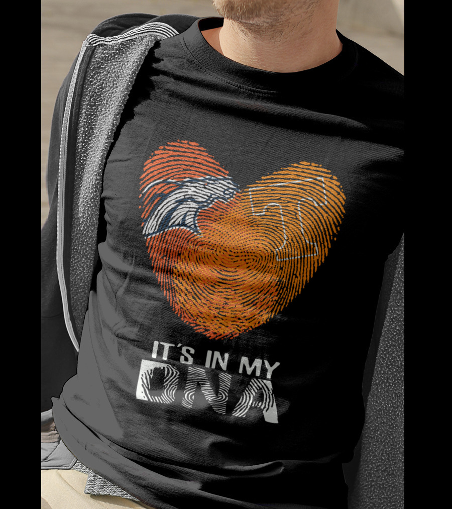 Broncos Tennessee It's In My DNA Fingerprint Heart T-Shirt