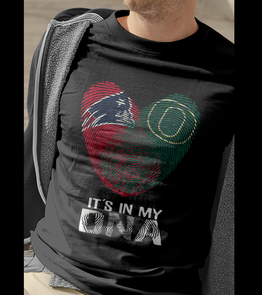 Patriots Ducks It's In My DNA Fingerprint Heart T-Shirt